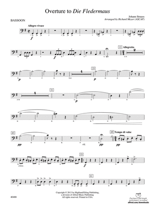 Overture to Die Fledermaus: Bassoon