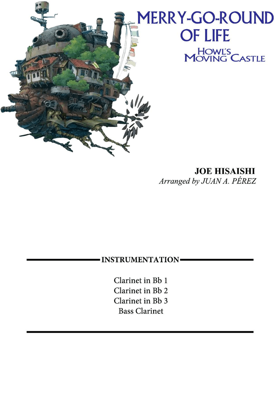 Merry-go-round Of Life Clarinet Quartet scores gallery preview page 1