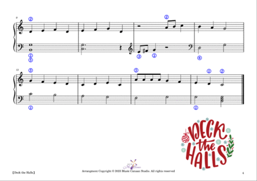 Easy Christmas Piano Solos for Beginners Easy Piano scores gallery preview page 6