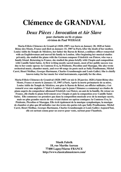 Deux Pièces : Invocation et Air Slave