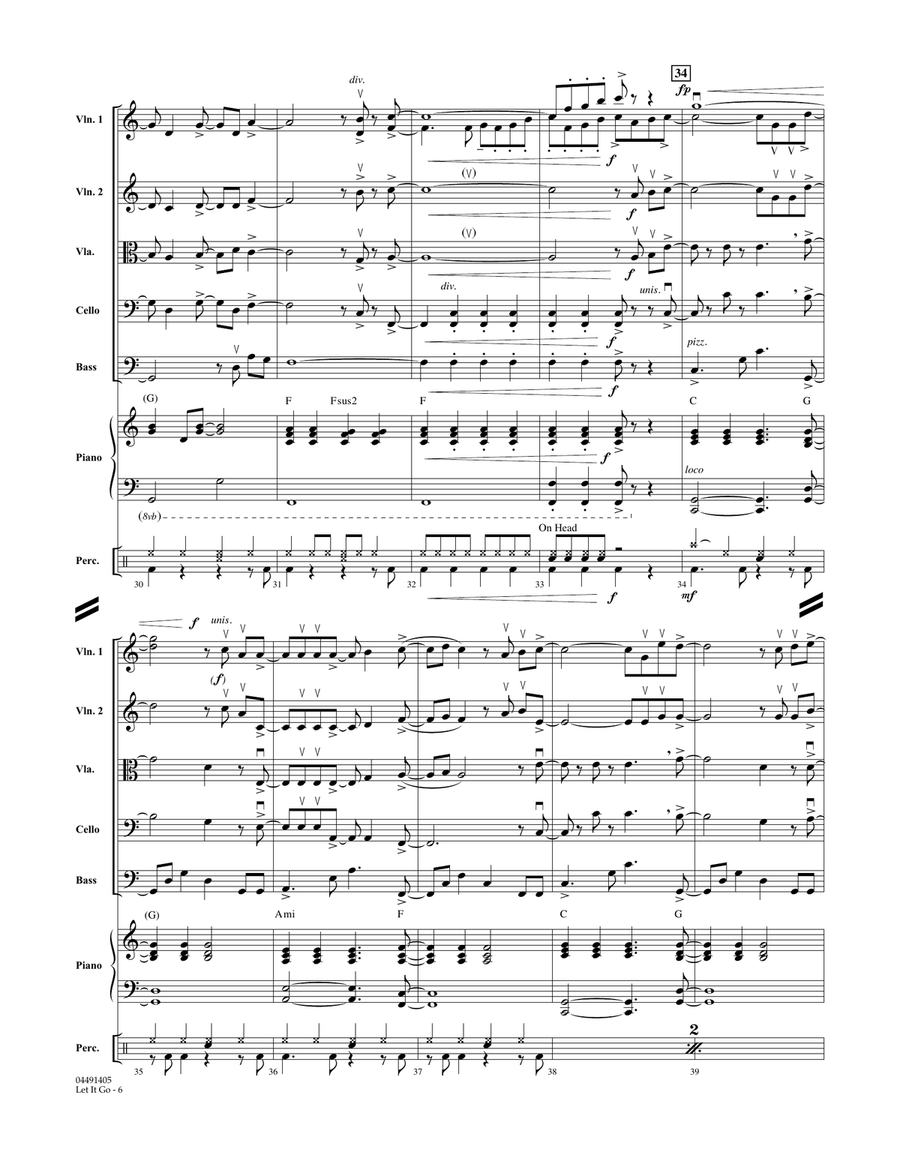 Let It Go - Conductor Score (Full Score) Orchestra scores gallery preview page 5