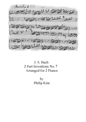 Bach 2 Part Inventions No. 7 for 2 pianos