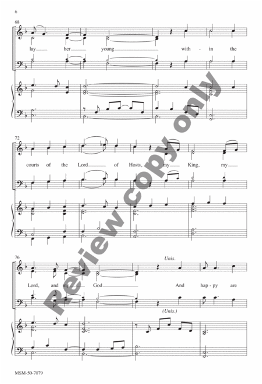 How Lovely Is Thy Dwelling Place 4-Part scores gallery preview page 17