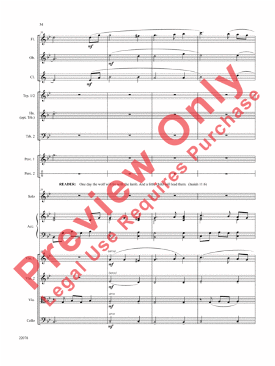 A Christmas Carol (Instrumental Parts) Choir scores gallery preview page 35