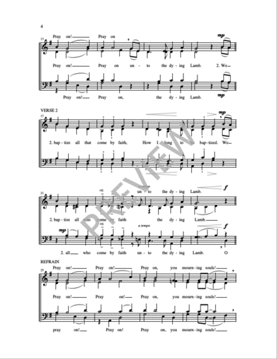 Pray On 4-Part scores gallery preview page 9