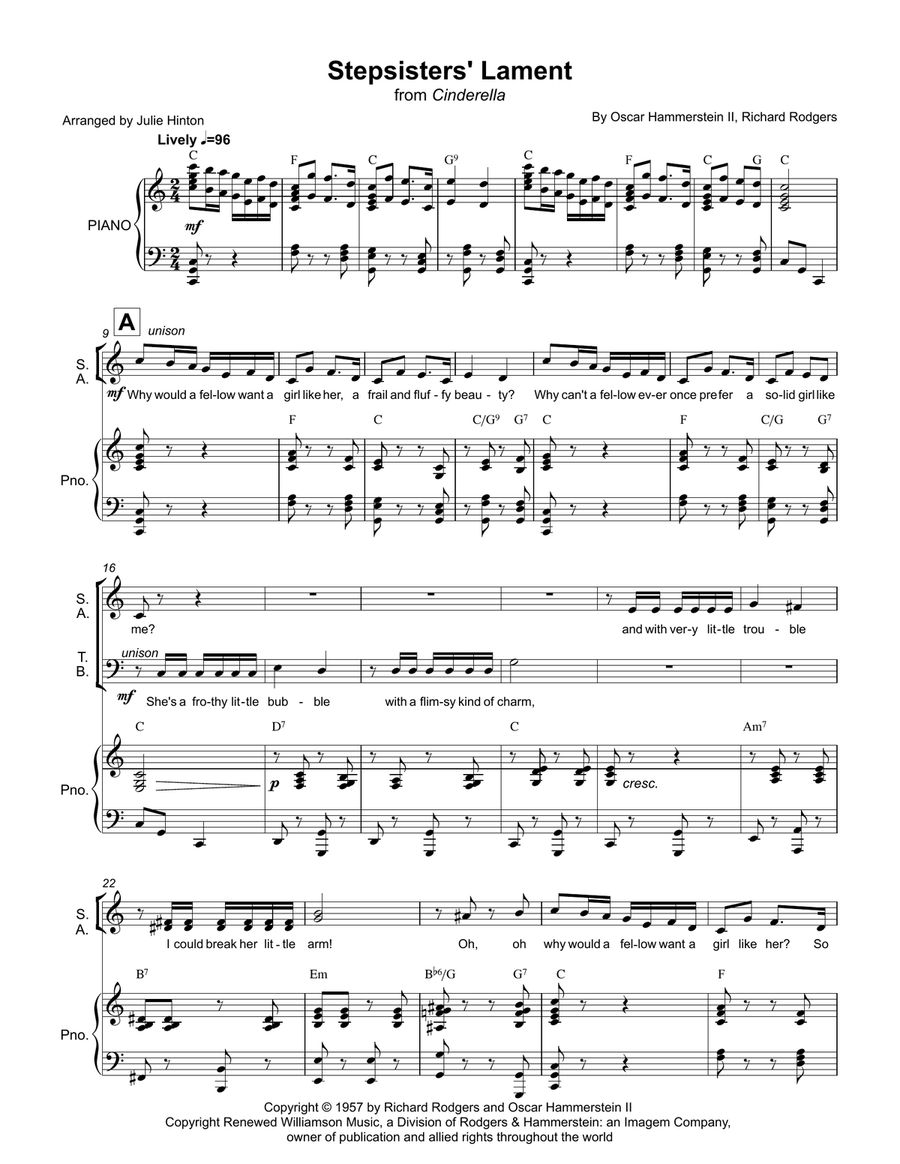 Stepsisters' Lament Stepsisters' Lament 4-Part scores gallery preview page 2