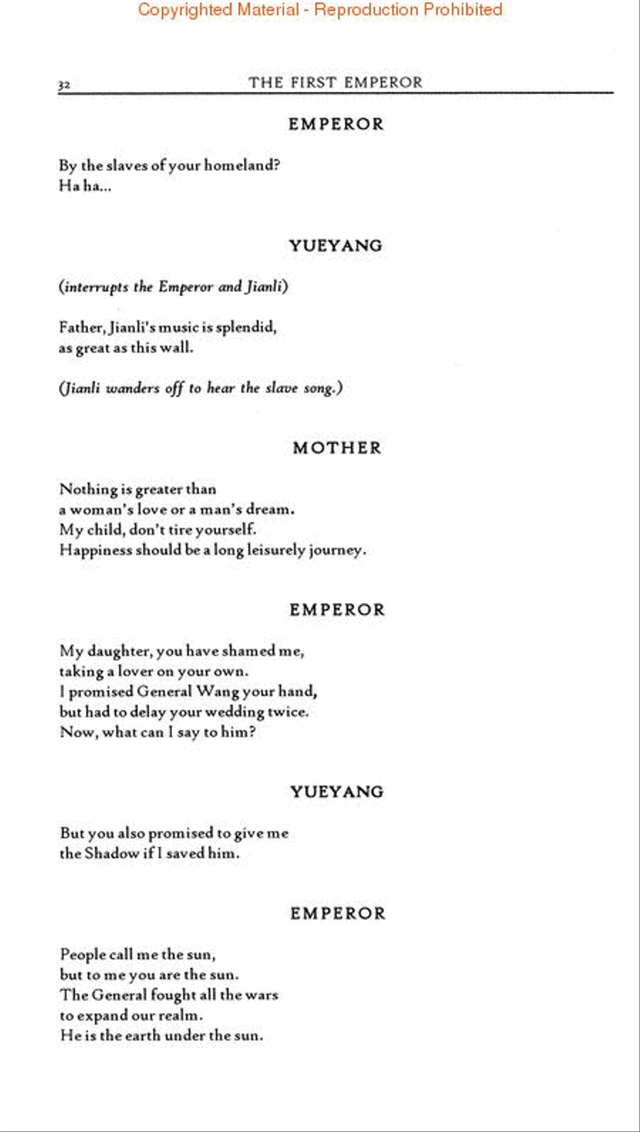 The First Emperor The First Emperor Libretti scores gallery preview page 4