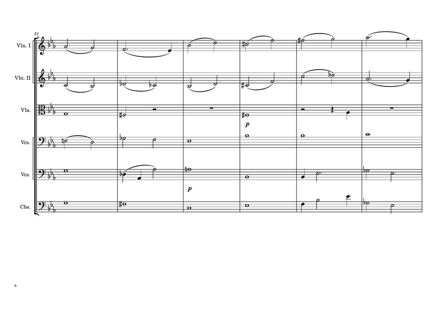 Poem for Italy: Night and Day - Score Only String Orchestra scores gallery preview page 6