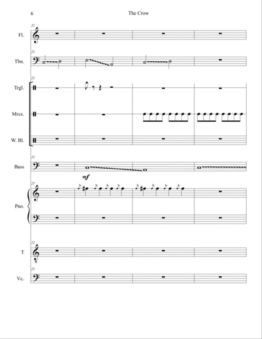 The Crow Large Ensemble scores gallery preview page 6