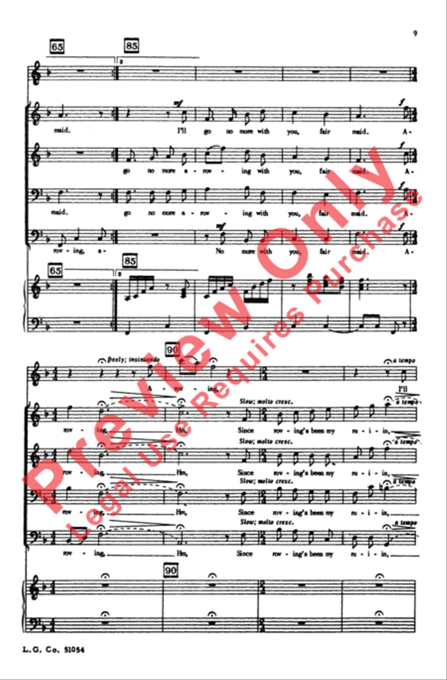 A-Roving Men's Choir scores gallery preview page 8