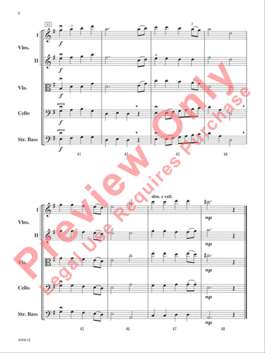 Hanerot Halalu String Orchestra scores gallery preview page 9
