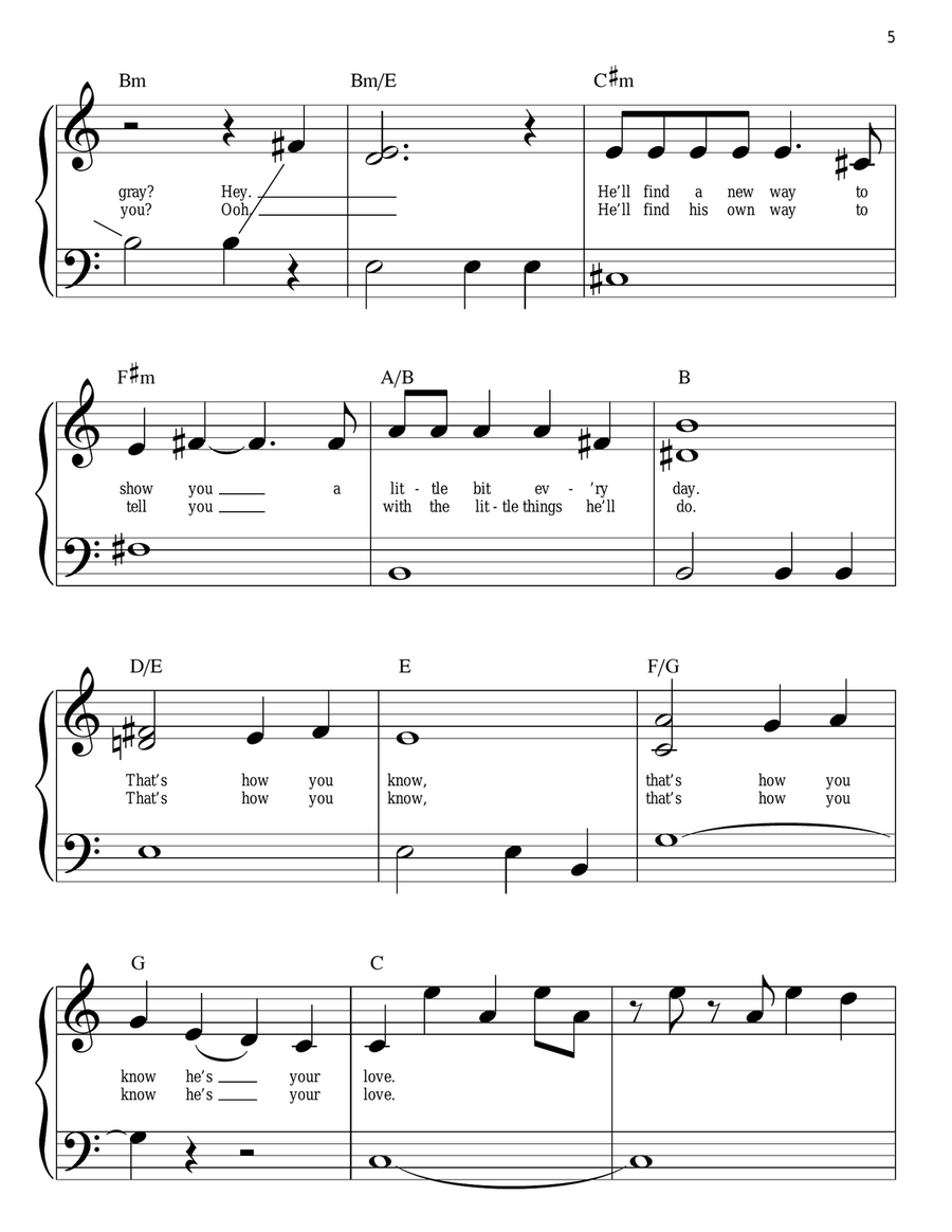 That's How You Know (from Enchanted) Easy Piano scores gallery preview page 5
