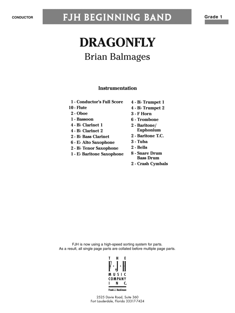 Dragonfly: Score Concert Band scores gallery preview page 1