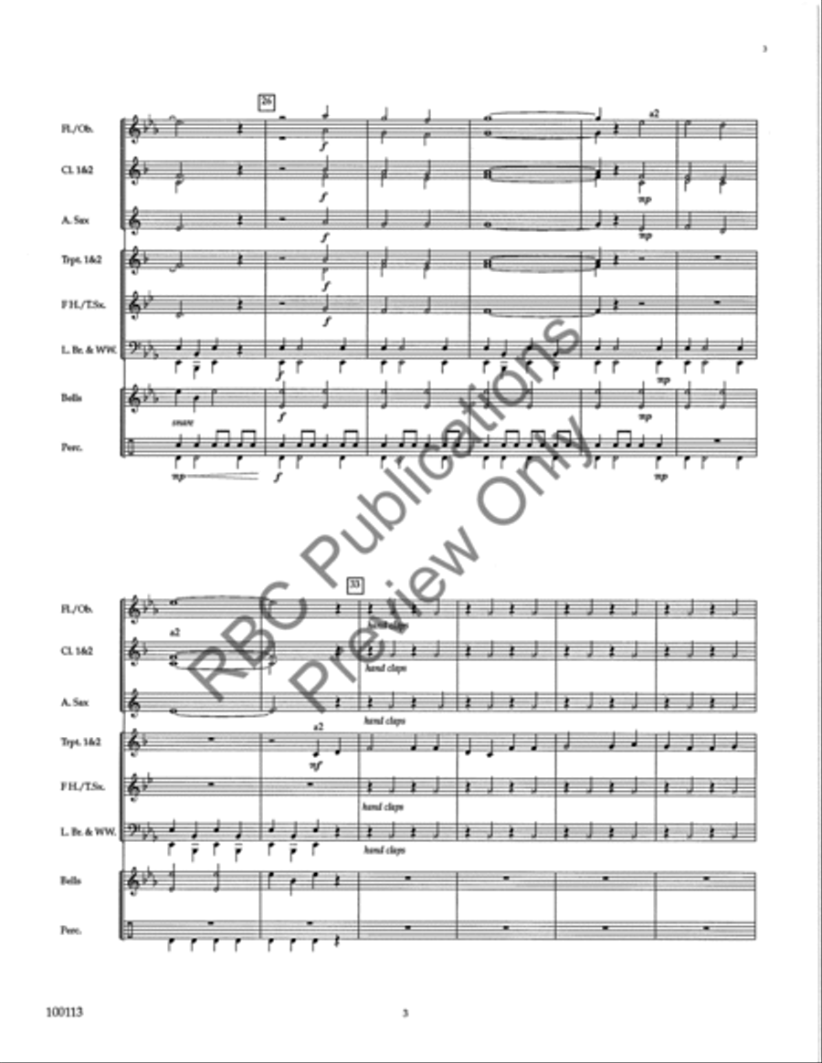 At A Country Chapel (Score) Concert Band scores gallery preview page 5