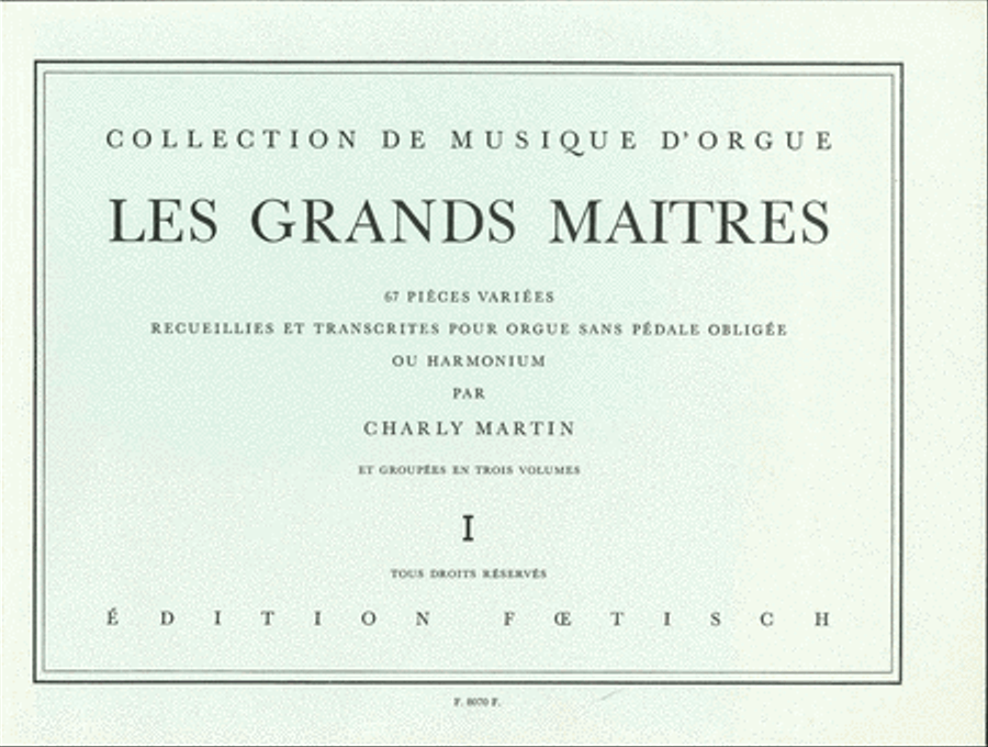 Les Grands Maitres Vol 1 Harmonium scores gallery preview page 1