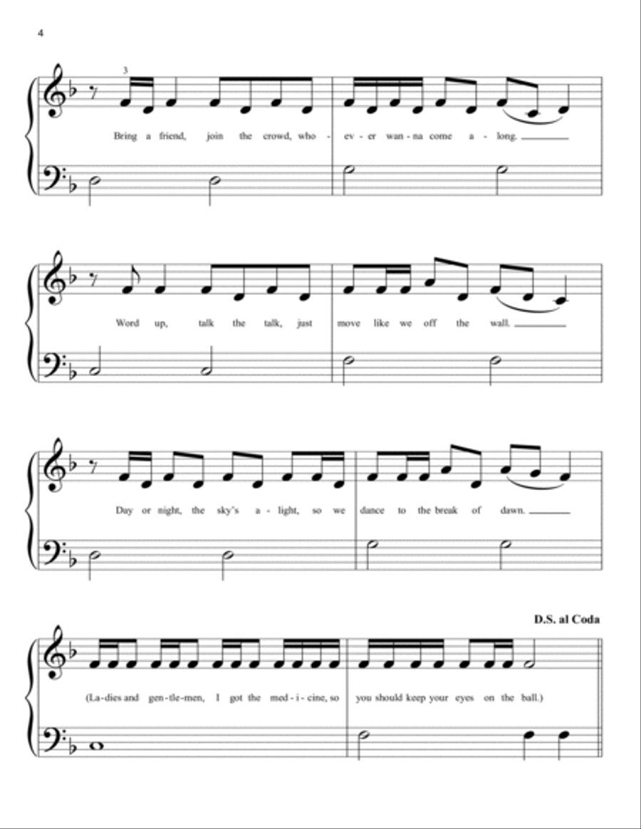 Dynamite Dynamite Easy Piano scores gallery preview page 4