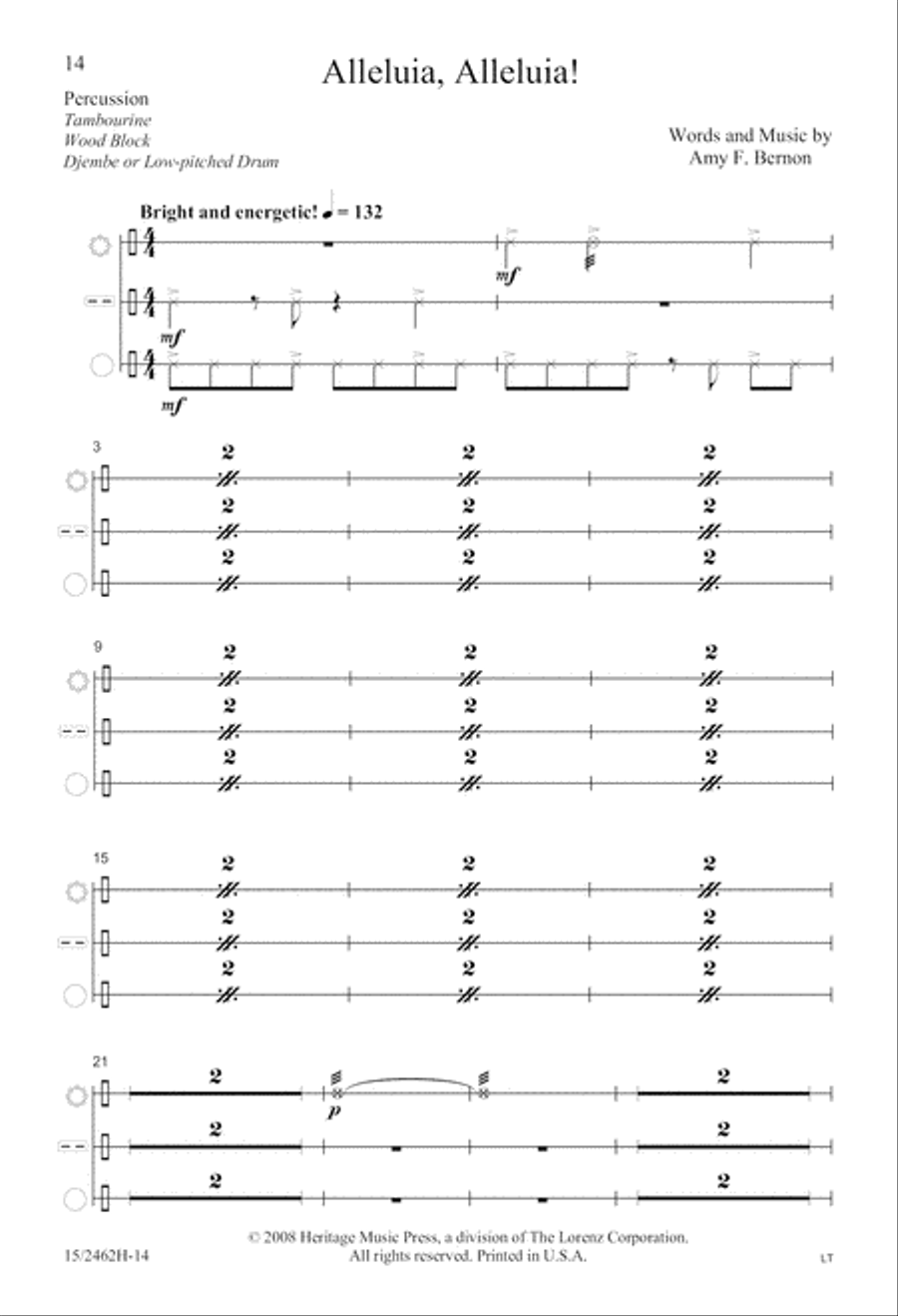 Alleluia, Alleluia! Alleluia, Alleluia! 4-Part scores gallery preview page 15
