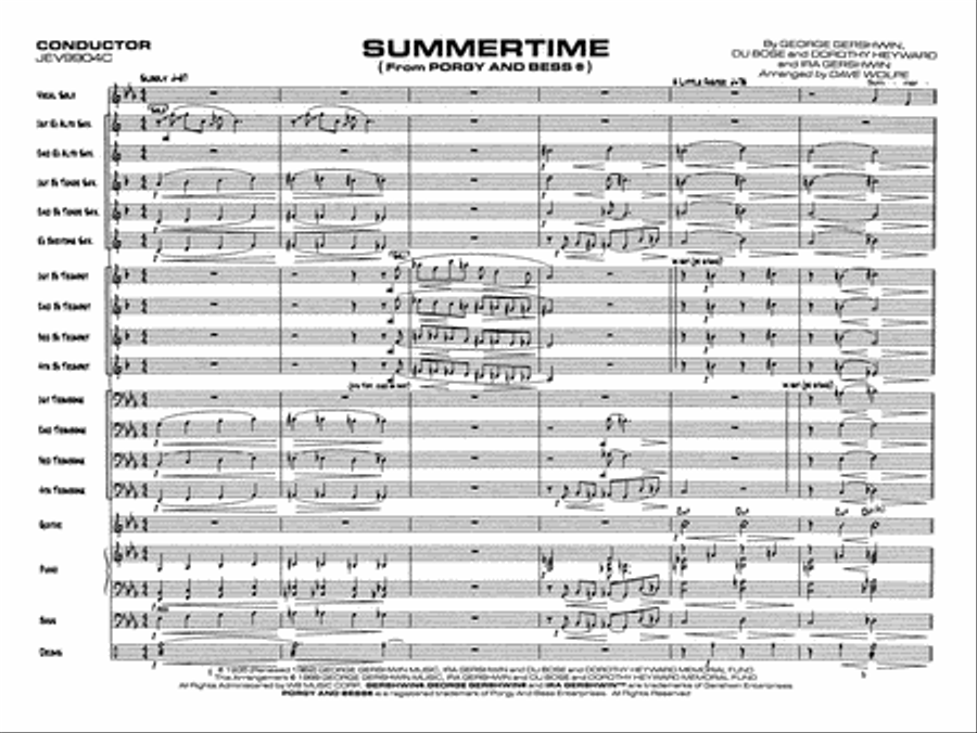 Summertime: Score Jazz Ensemble scores gallery preview page 2