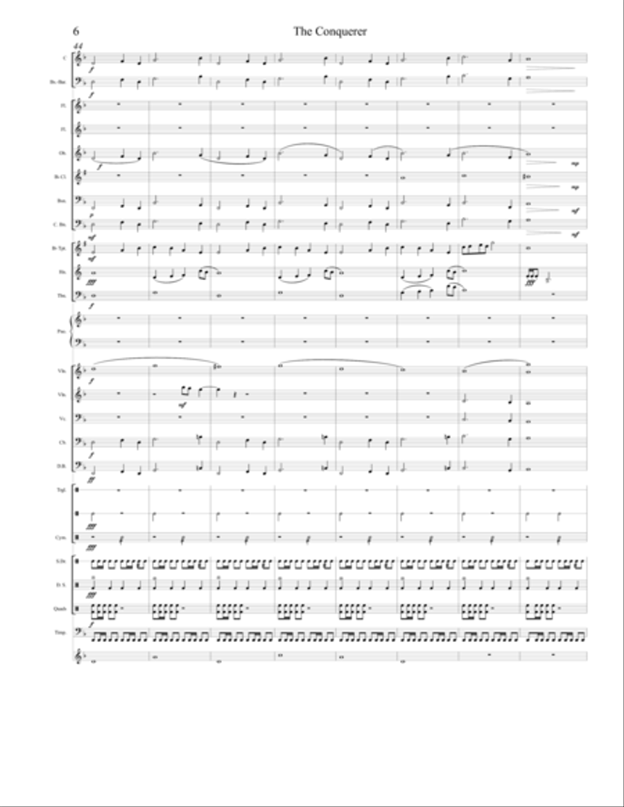 The Conquerer - For Orchestra & Choir Choir scores gallery preview page 6