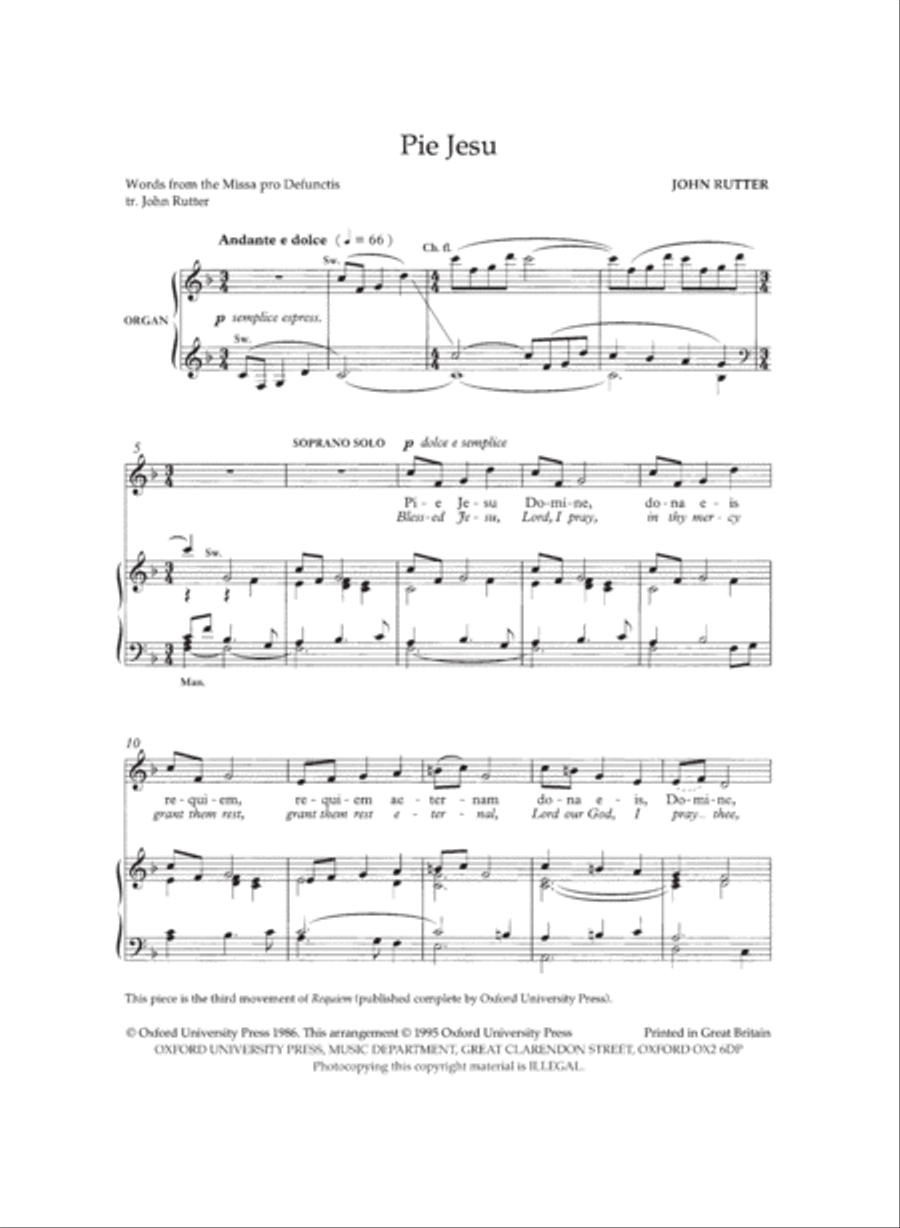 Pie Jesu 4-Part scores gallery preview page 2