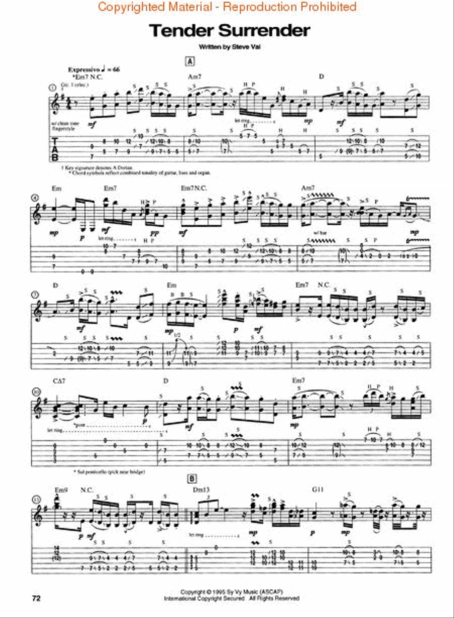 Steve Vai – Alien Love Secrets Electric Guitar scores gallery preview page 3