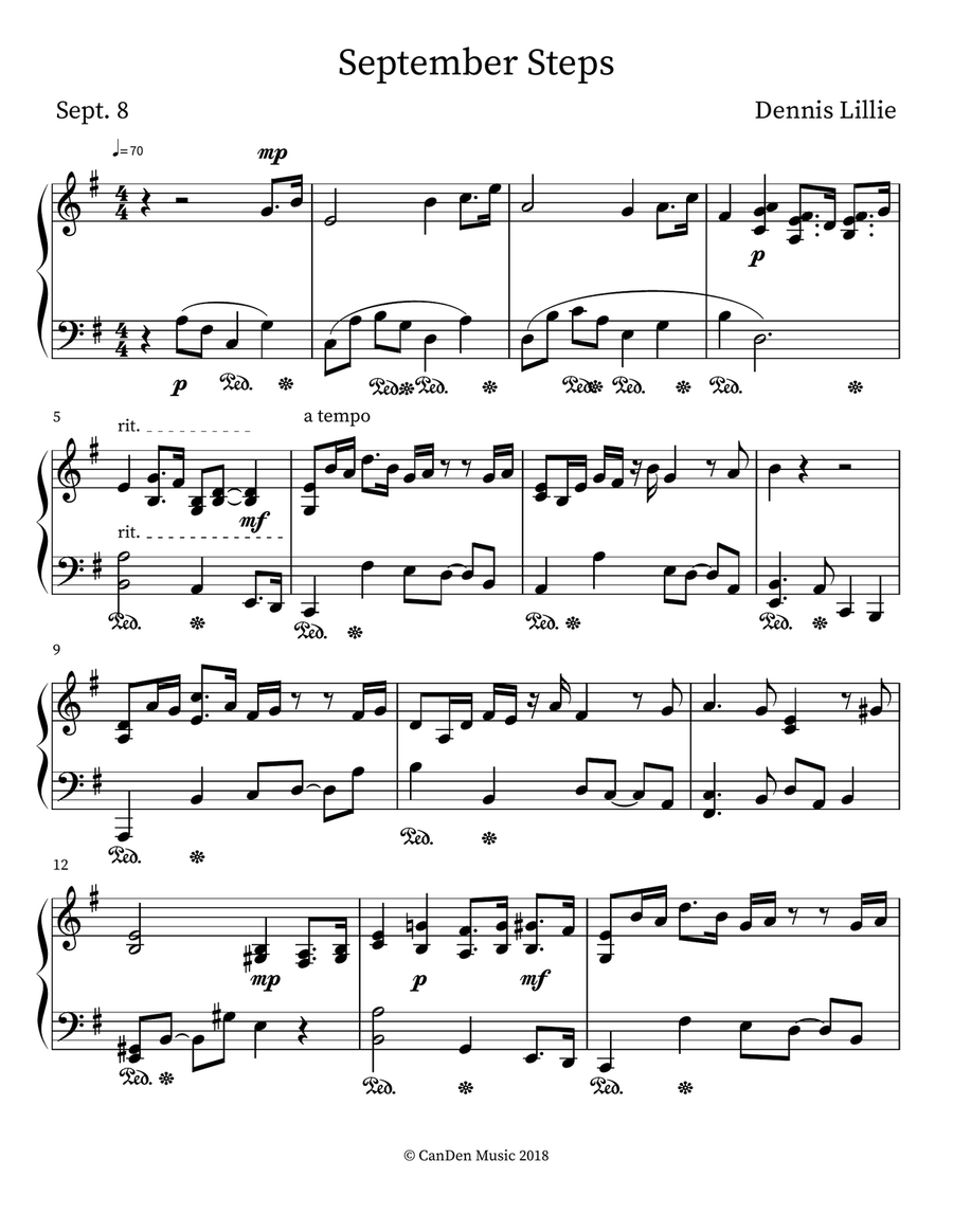 September Steps September Steps Piano scores gallery preview page 1