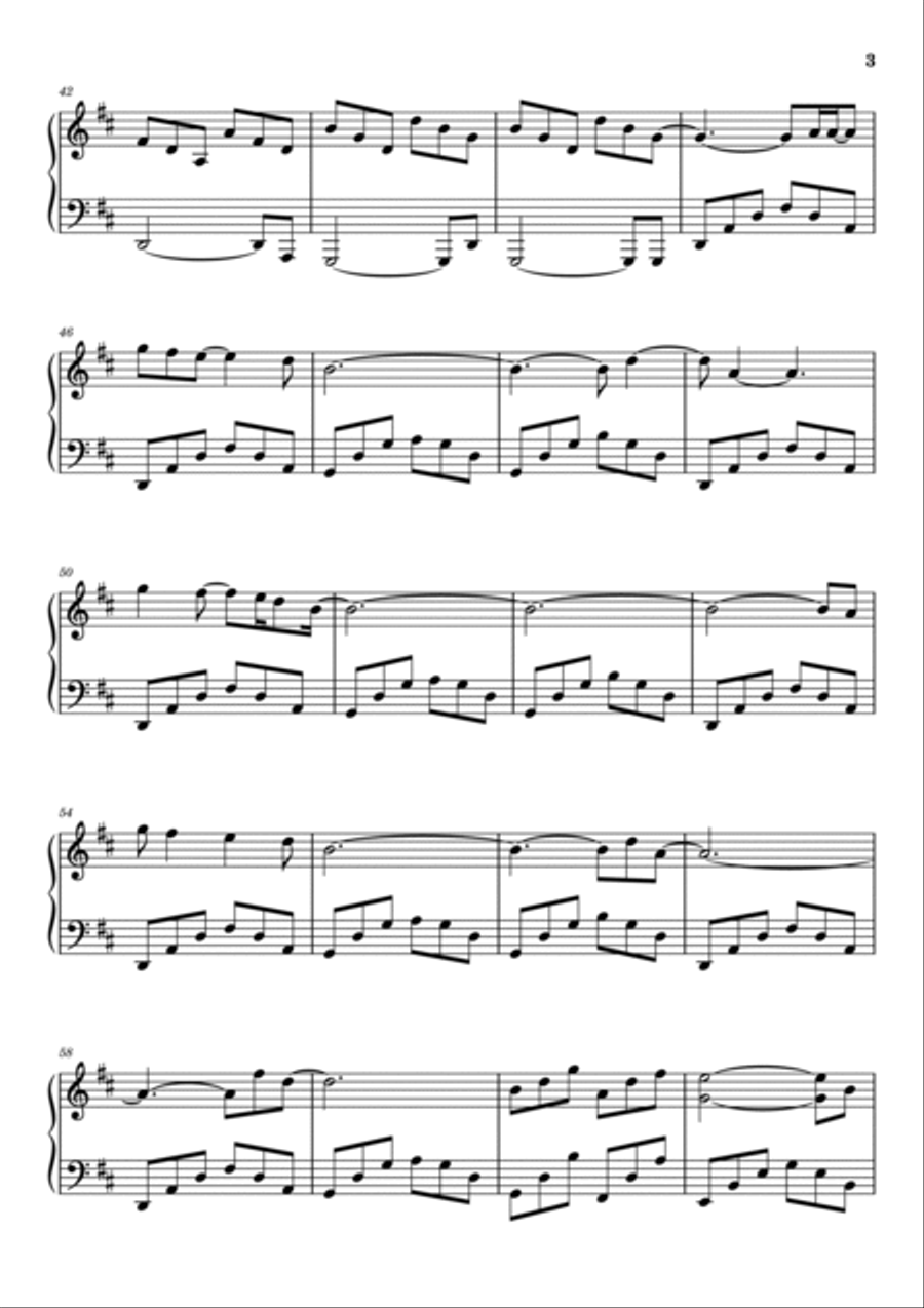 Everybody Hurts Piano Solo scores gallery preview page 3