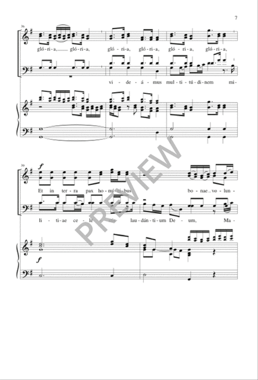 Transeamus usque Bethlehem (Let Us Go to Bethlehem) 4-Part scores gallery preview page 7