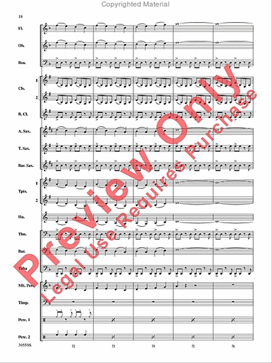 Wizards in Winter Concert Band scores gallery preview page 18