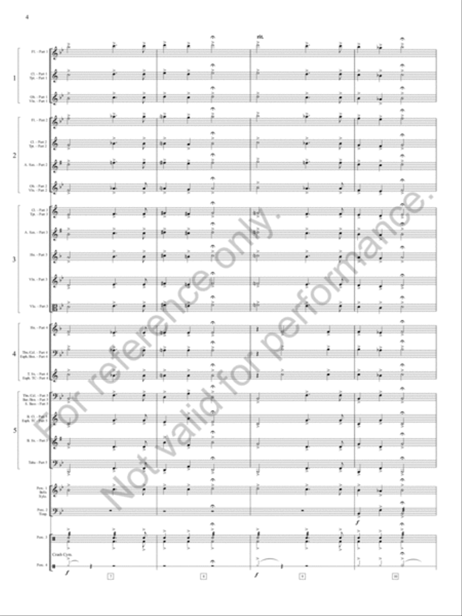 Stone Mountain Overture Concert Band scores gallery preview page 5