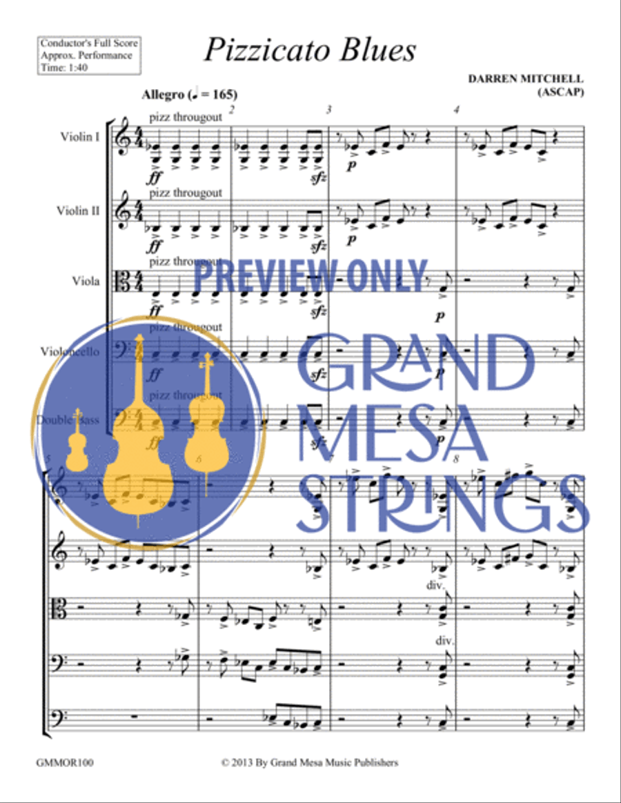 Pizzicato Blues Pizzicato Blues String Orchestra scores gallery preview page 2