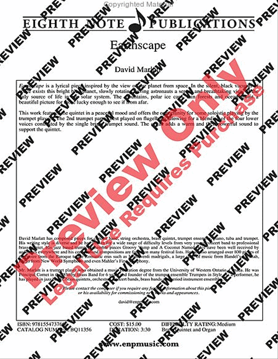 Earthscape Earthscape Brass Ensemble scores gallery preview page 2