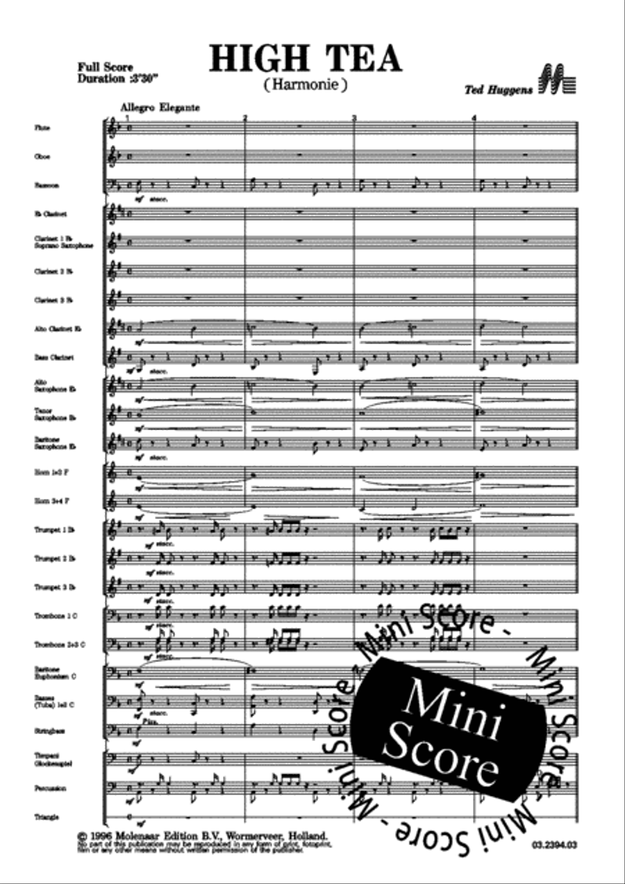 High Tea Concert Band scores gallery preview page 5