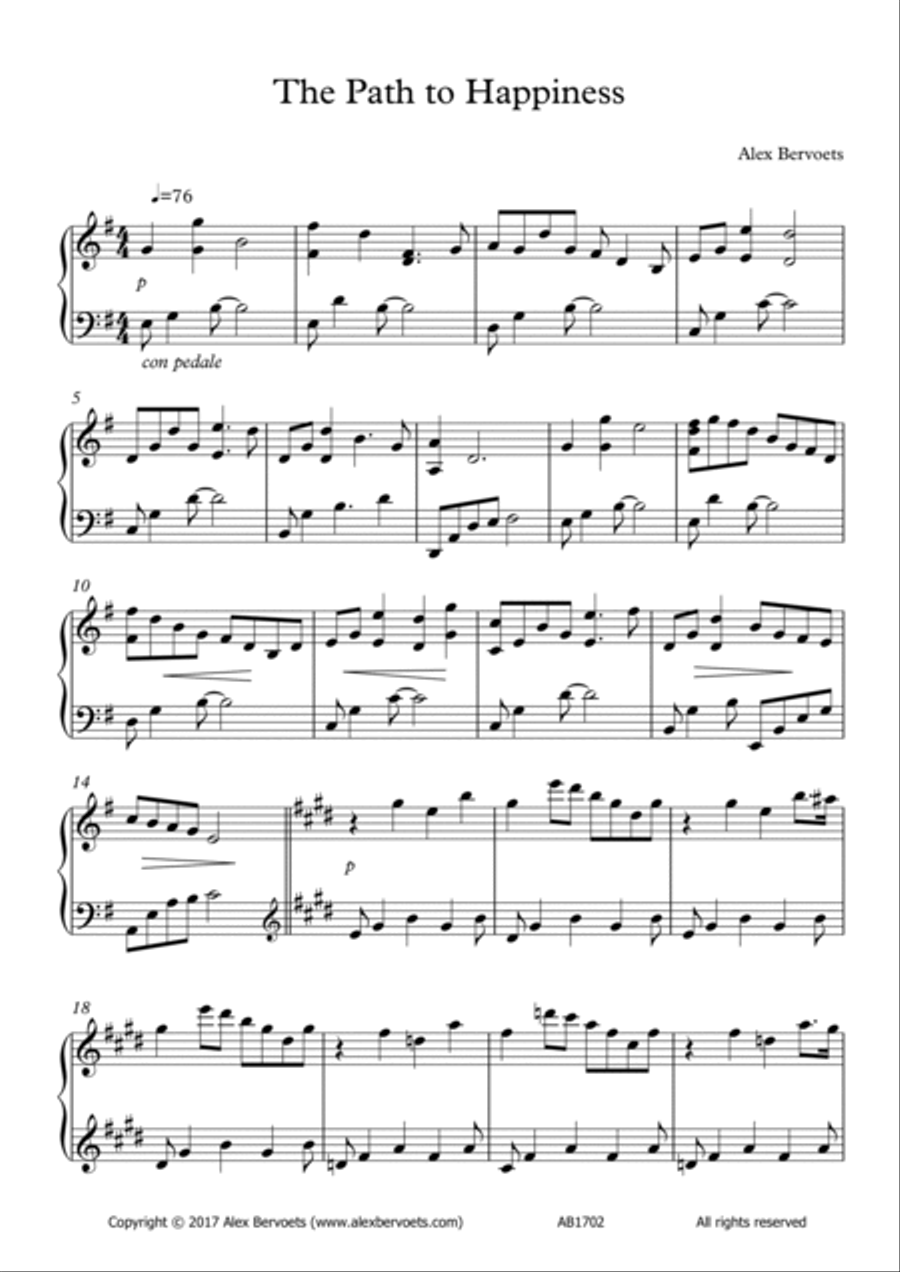 The Path to Happiness Piano Solo scores gallery preview page 2