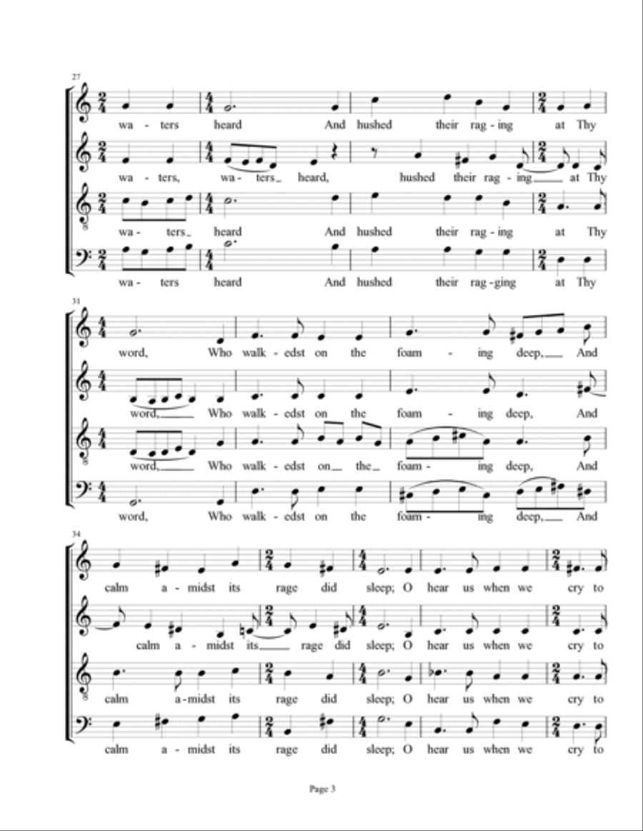 Eternal Father, Strong to Save (The Navy Hymn) Divisi scores gallery preview page 3