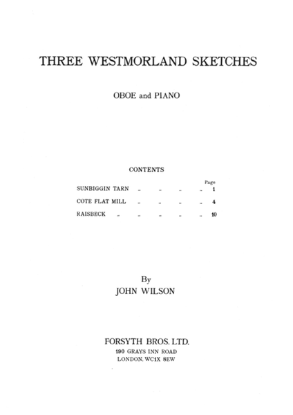 Westmoreland Sketches for Clarinet and Piano
