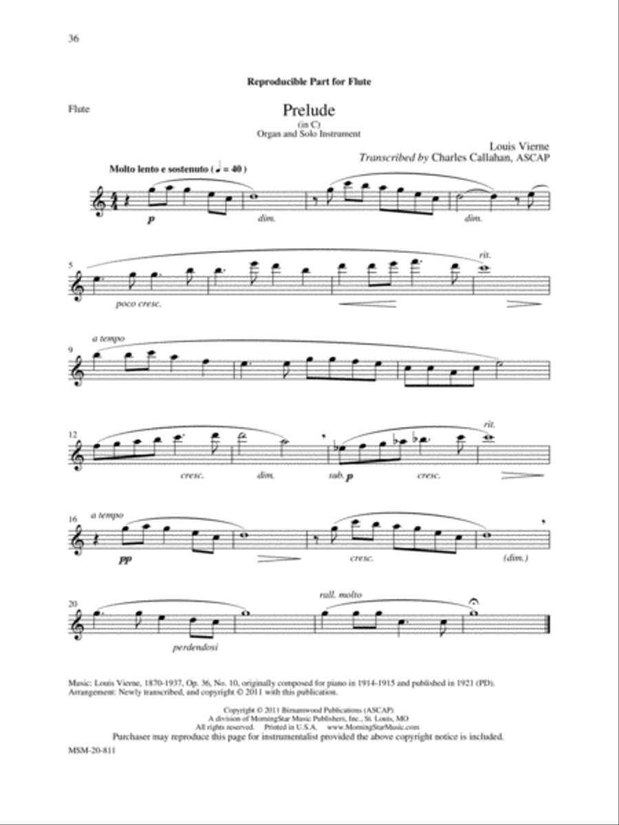 Prelude (in C) Organ scores gallery preview page 3