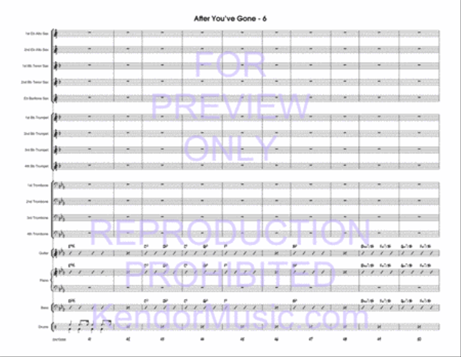 After You've Gone Jazz Ensemble scores gallery preview page 7