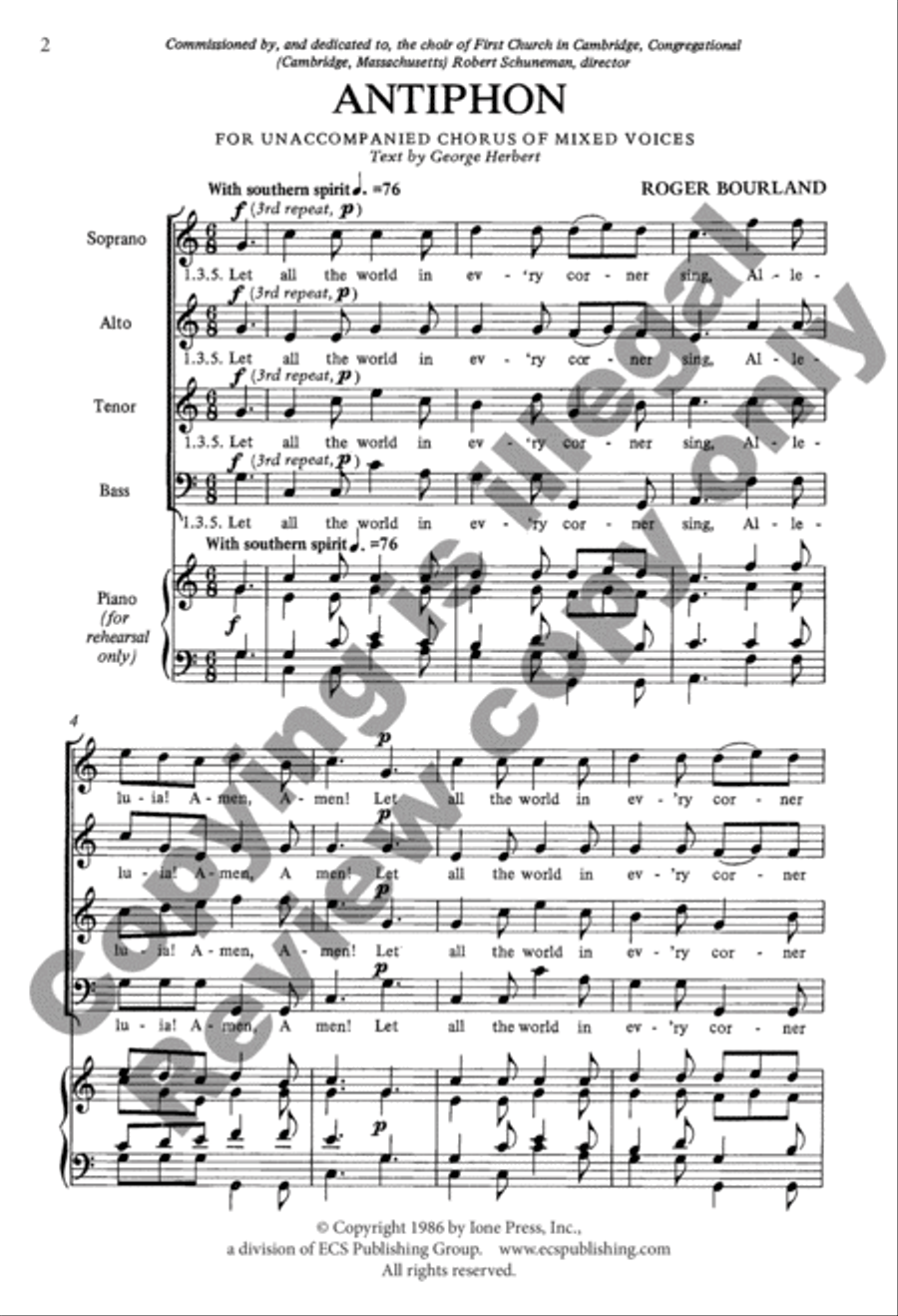 Antiphon 4-Part scores gallery preview page 3