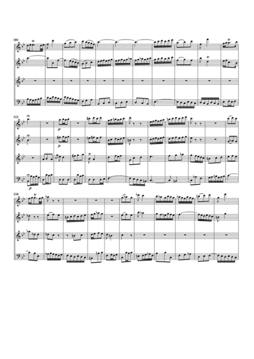 Aria: Jesu, deine Gnaden Blicke from cantata BWV 11 (arrangement for 4 recorders)