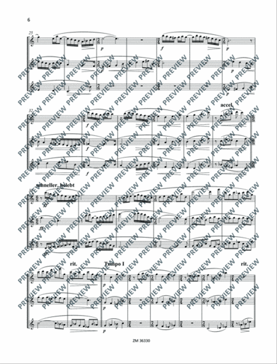 Drei aulische Gesänge Drei aulische Gesänge Flute Trio scores gallery preview page 7
