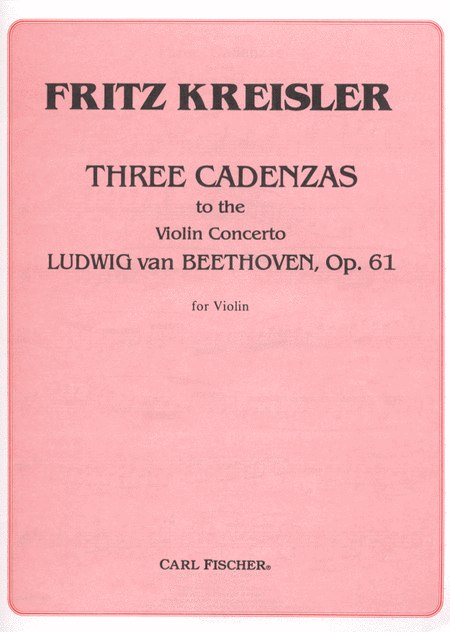 Three Cadenzas to the Violin Concerto