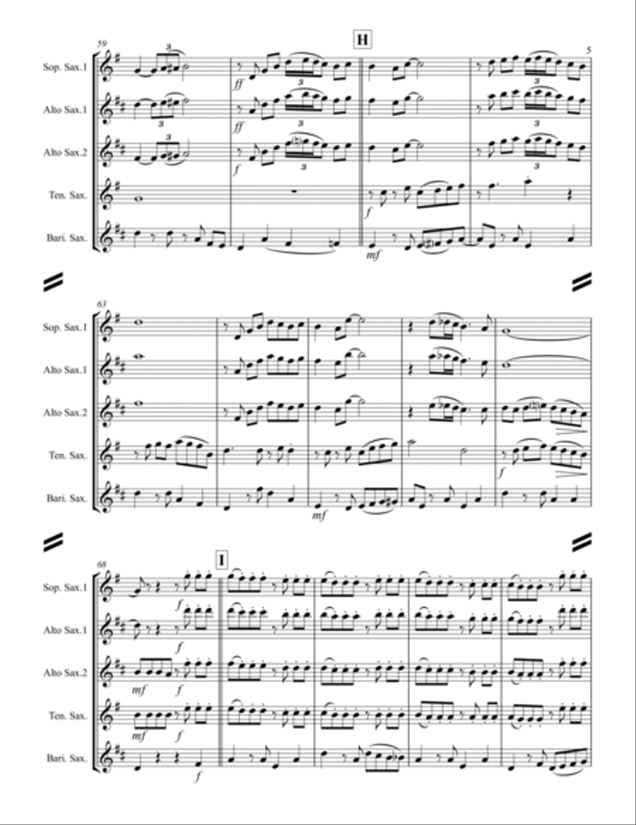 Cherry Pink And Apple Blossom White Saxophone Quartet scores gallery preview page 6