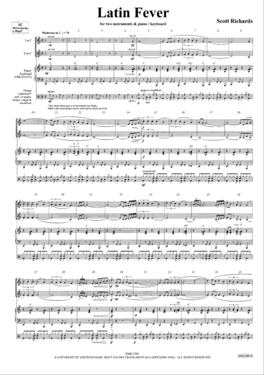 Latin Fever Woodwind Ensemble scores gallery preview page 3
