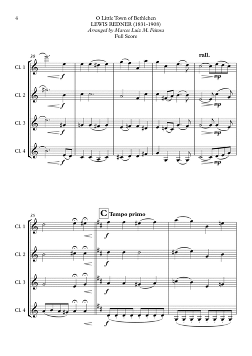 O Little Town of Bethlehem - Clarinet Quartet image number null