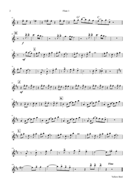 Yellow Bird - Haitian Folk Song - Calypso - Flute Trio image number null