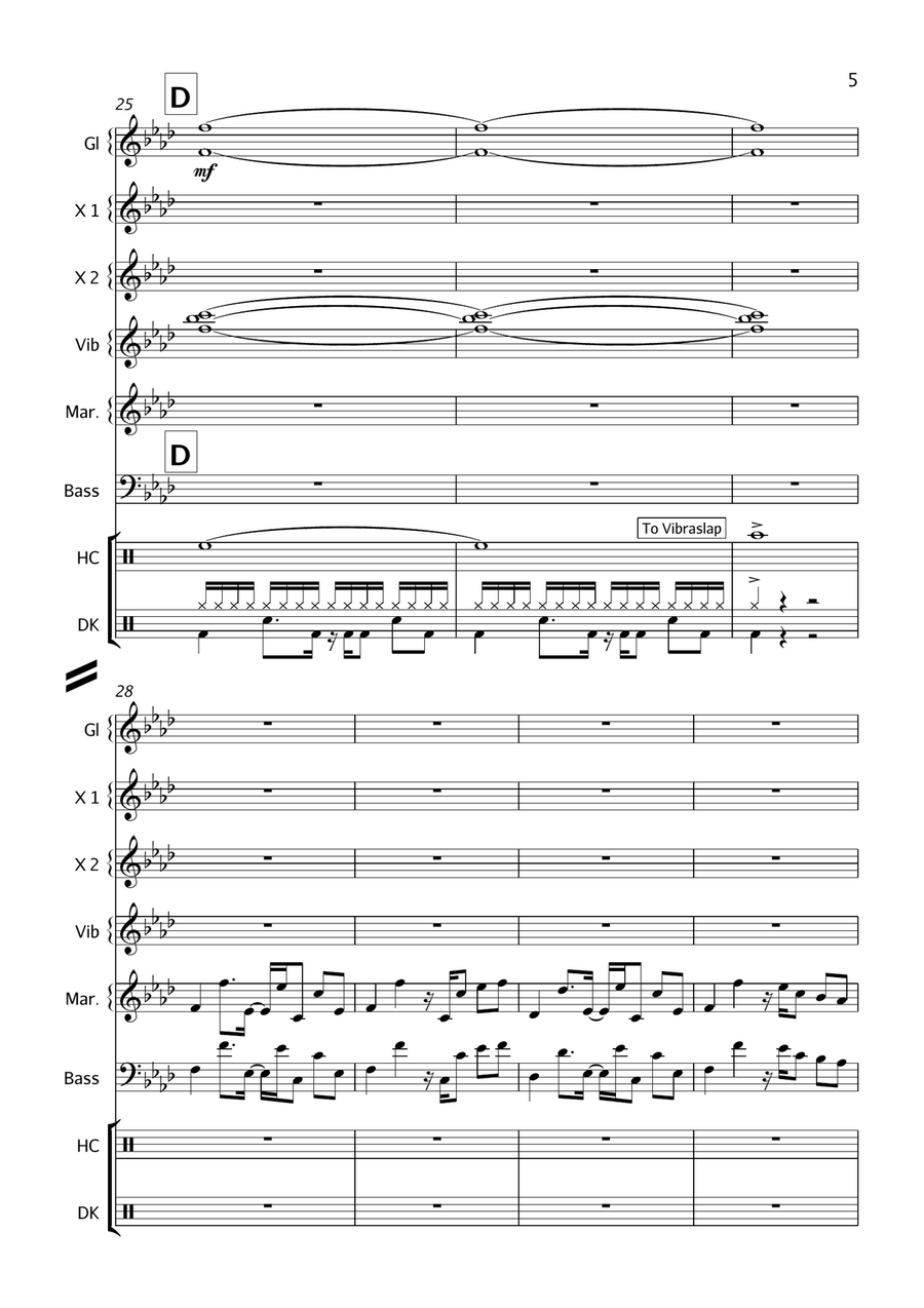 Axel F Percussion Ensemble scores gallery preview page 5