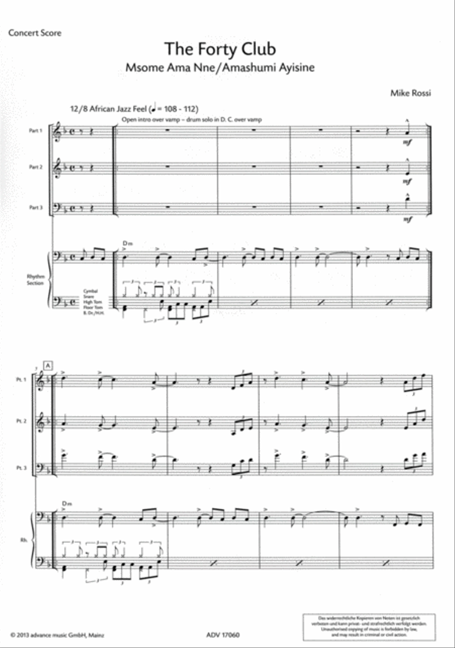 The Forty Club Small Ensemble scores gallery preview page 2