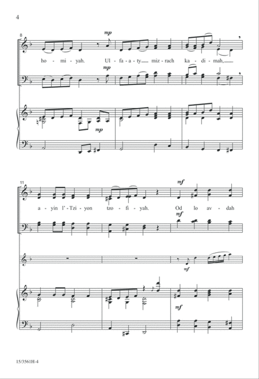 Hatikva 4-Part scores gallery preview page 4