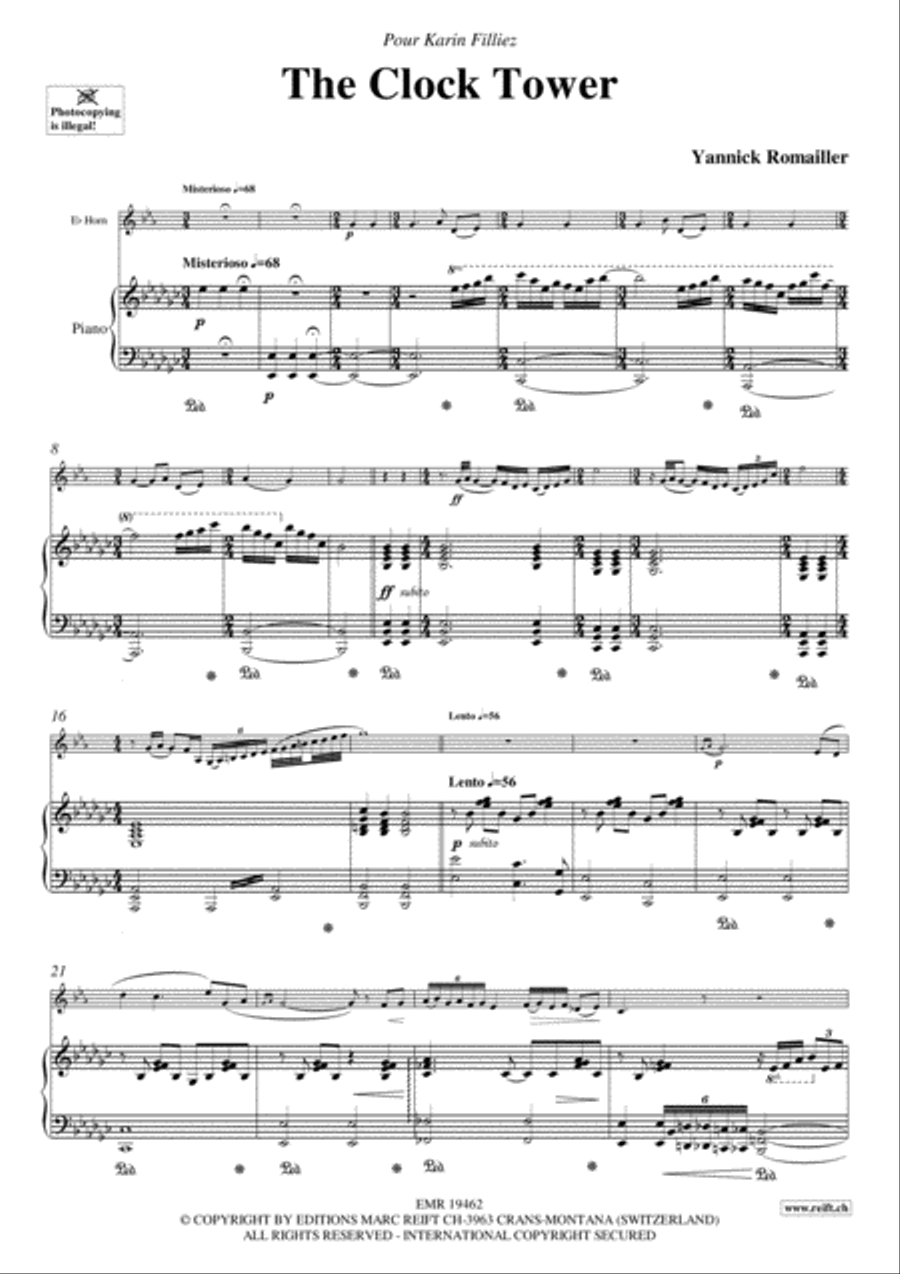 The Clock Tower The Clock Tower Horn scores gallery preview page 3